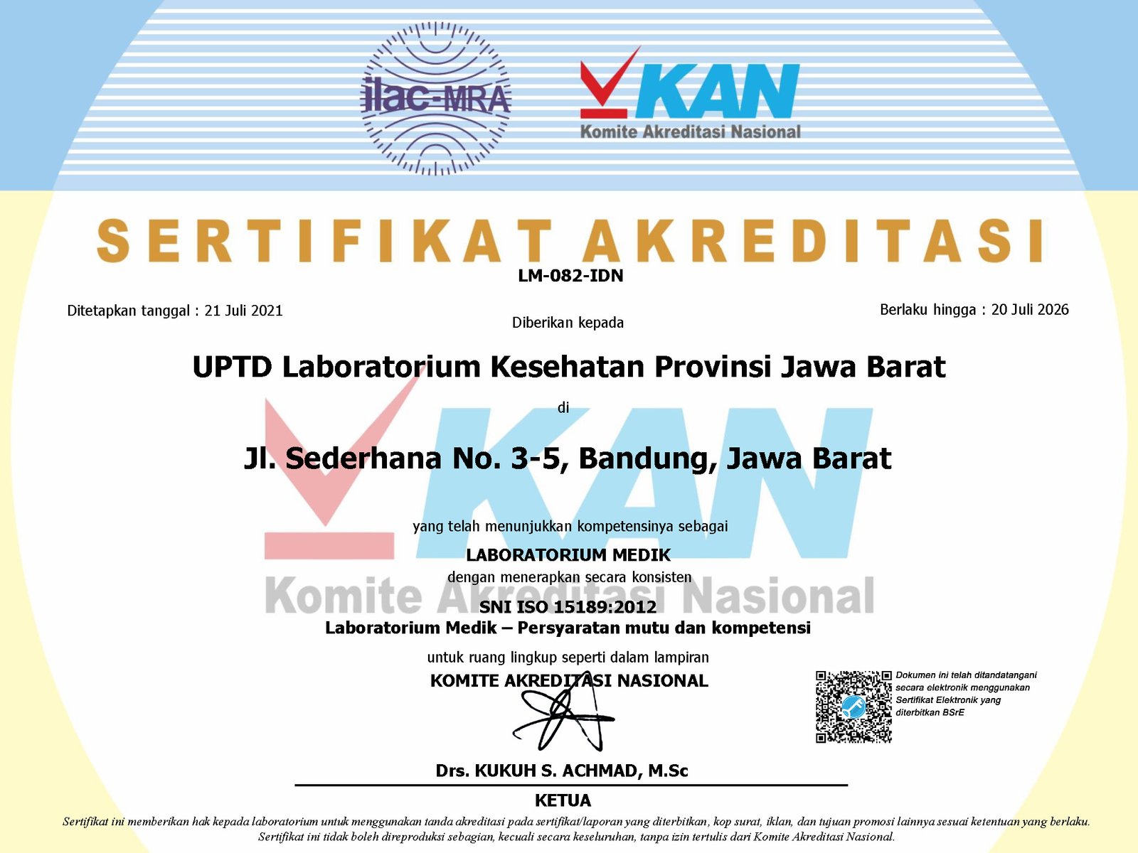 Sertifikat Akreditasi