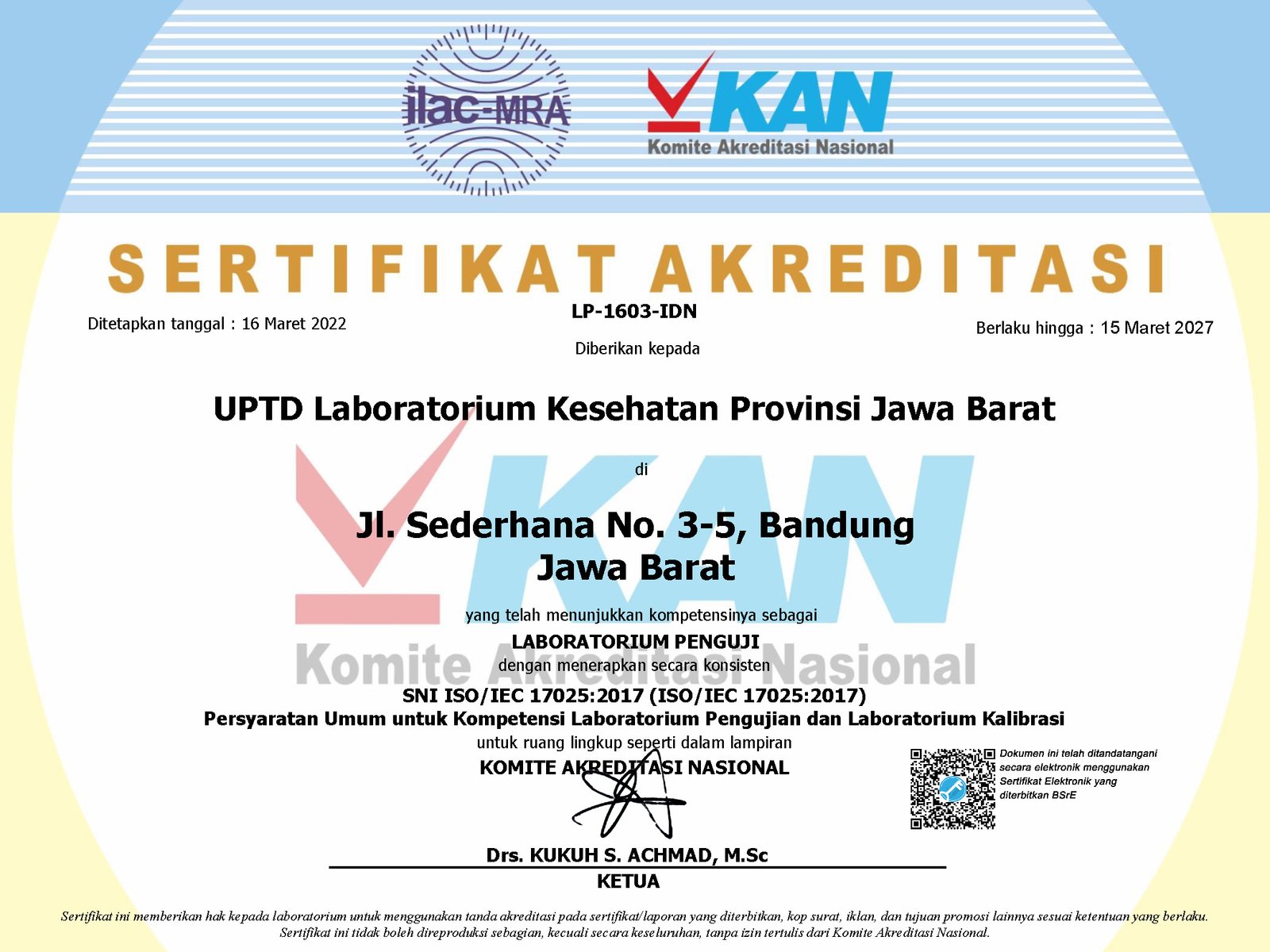 Sertifikat Akreditasi