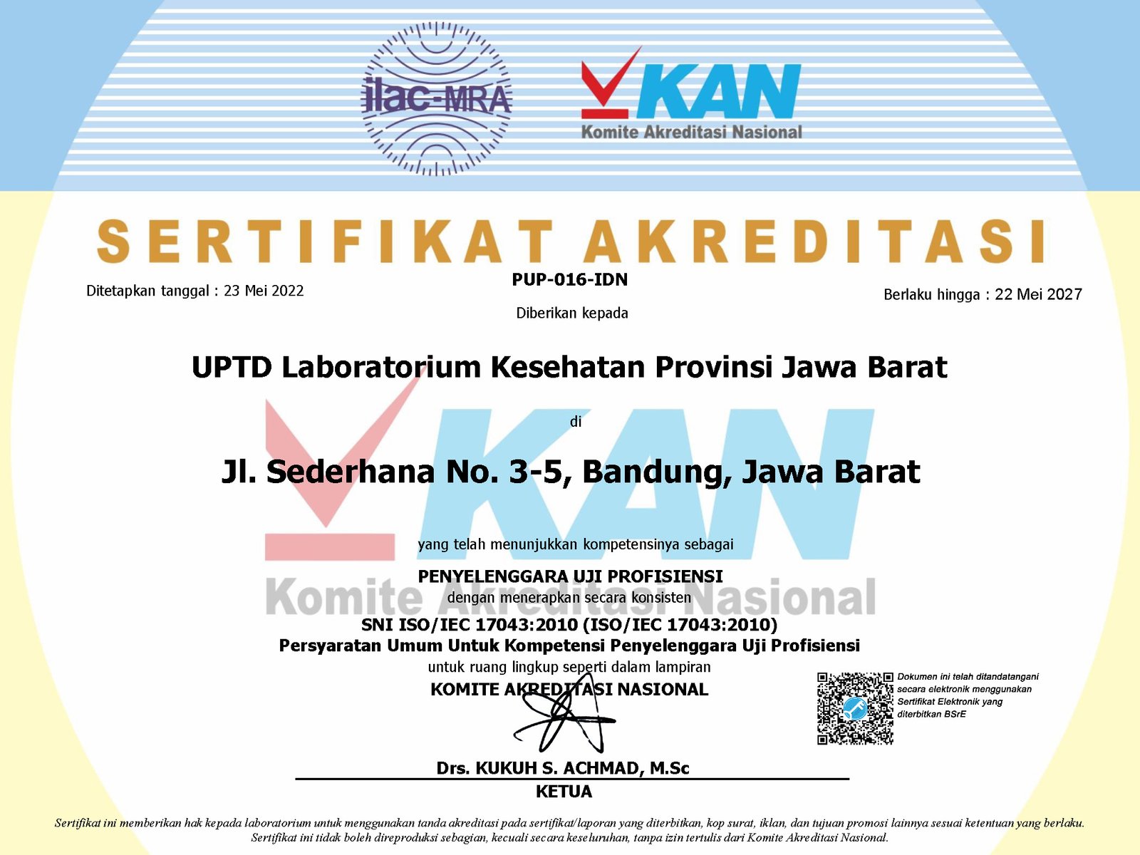 Sertifikat Akreditasi